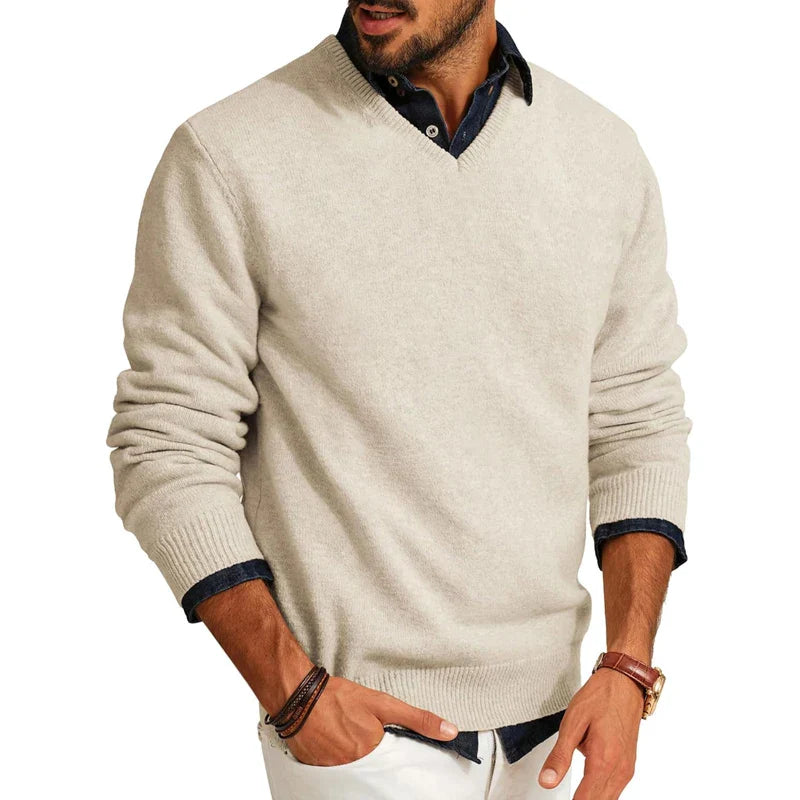 Michael Wool Blend Sweater For Men Lightweight Knit With Soft Warmth Versatile For Casual To Professional Wear
