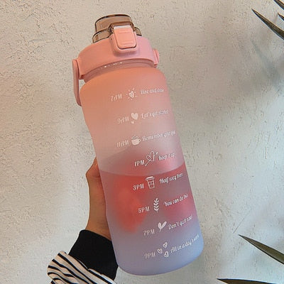 Motivating 2L Water Bottle Leakproof With Removable Straw For Fitness Enthusiasts And Busy Professionals