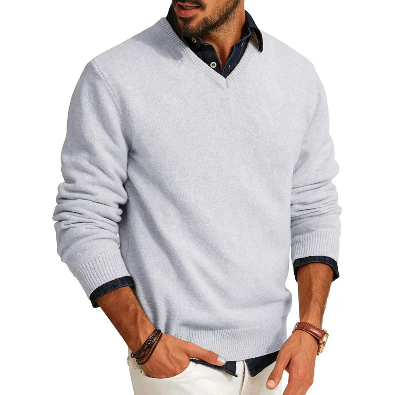 Michael Wool Blend Sweater For Men Lightweight Knit With Soft Warmth Versatile For Casual To Professional Wear