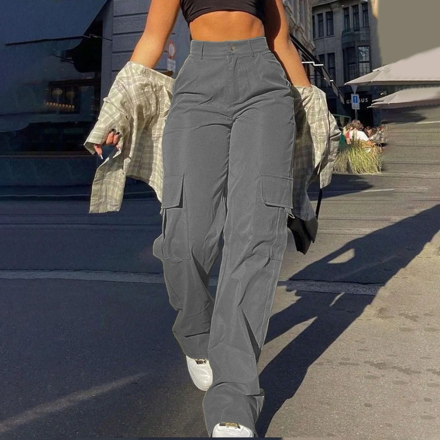 Kate | Women’s High-Waist Wide-Leg Cargo Trousers