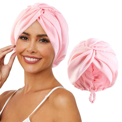 Adjustable silk turban for women - sleep and chemo cap