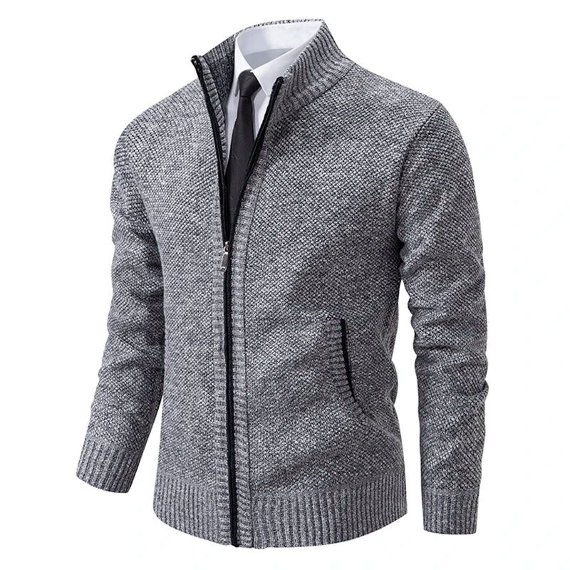 TrendAura Men's Fleece Vest Slim Fit Stand Collar Zipper Soft Warm Layering Outerwear