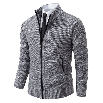 TrendAura Men's Fleece Vest Slim Fit Stand Collar Zipper Soft Warm Layering Outerwear