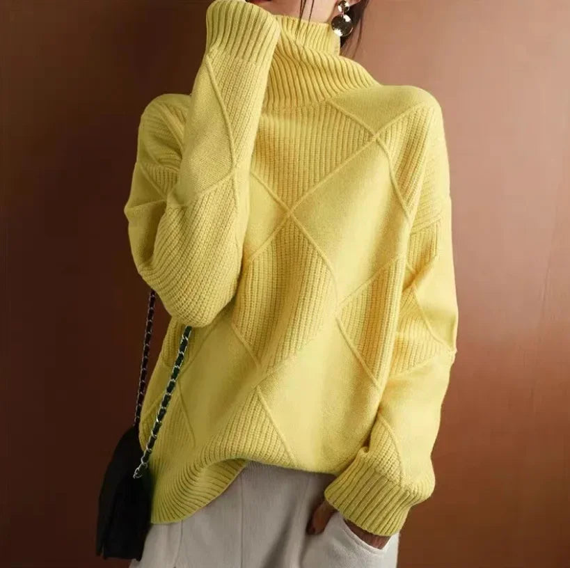 Allegra Diamond Knit Cashmere Sweater