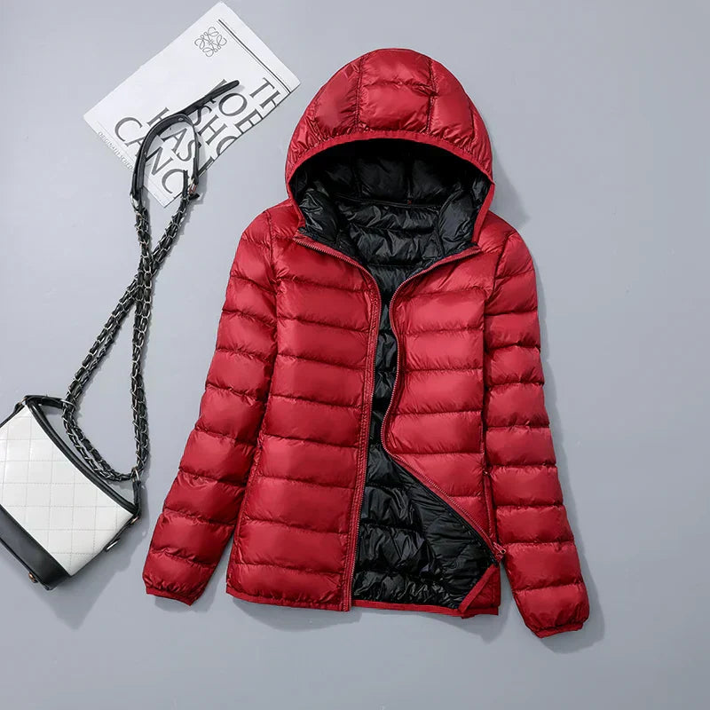 Women's hooded down jacket