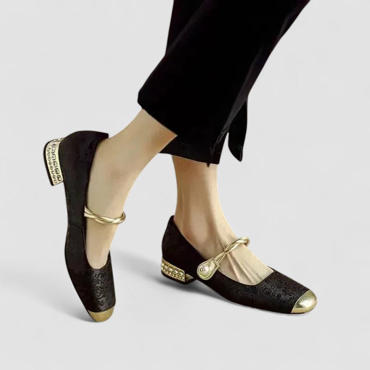 Chrystahh | Elegant Low-Heel Mary Janes