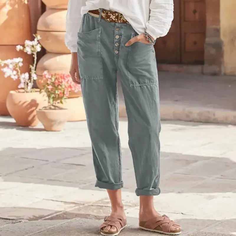 Inge Relaxed Fit Casual Pants For Women Breathable Lightweight All Day Comfort Versatile Everyday Wear