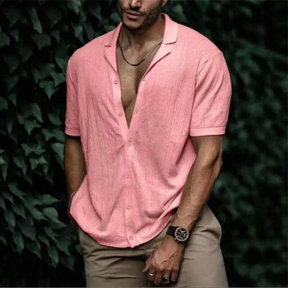 Javal Mens Cotton Shirt For Men Summer Breathable Lightweight Button Down Modern Fit