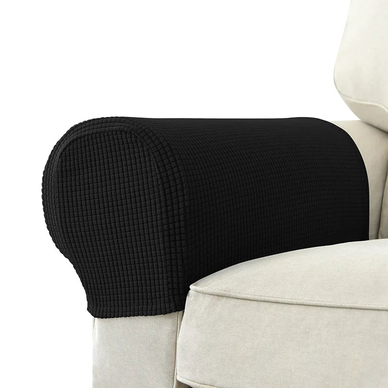Textured Stretch Armrest Cover in Gray