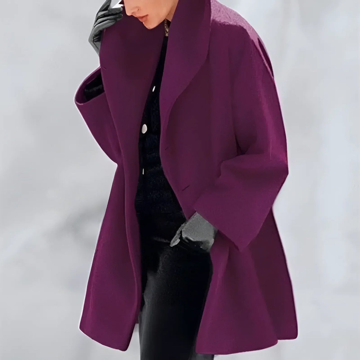 Long Winter Coat For Women With Buttons Elegant Warmth And Chic Timeless Style For Cold Days