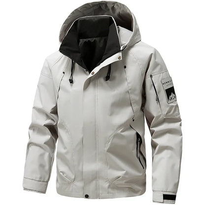 Men's Hooded Ski Jacket With Front Zipper For Cold Weather Outdoor Winter Sports Reliable Warmth
