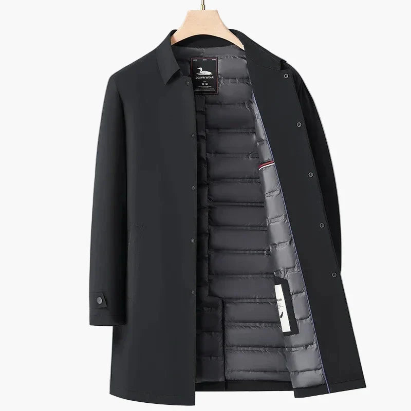 Mens Transitional Jacket With Stand Up Collar For Professionals Elegant City Style