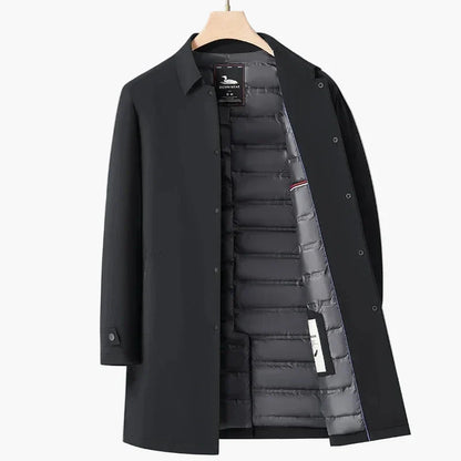 Mens Transitional Jacket With Stand Up Collar For Professionals Elegant City Style
