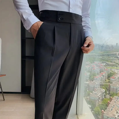 Jonah High Waisted Chino Pants For Men Stylish Comfort For Office And Everyday Wear