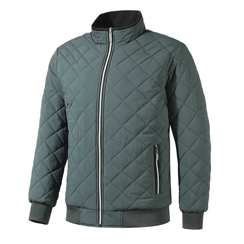 Dallin Padded Quilted Jacket For Men With High Performance Insulation Zipper Closure And Adjustable Hem