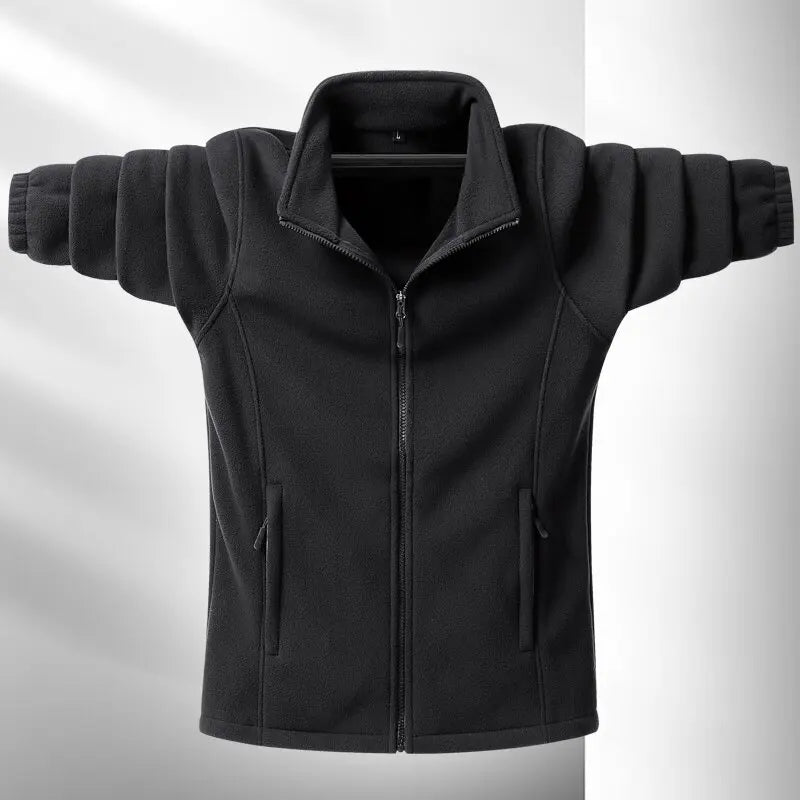 TrendAura Street Ready Fleece Jacket For Men Premium Tailored Fit Versatile Minimalist Design With Durable Zipper