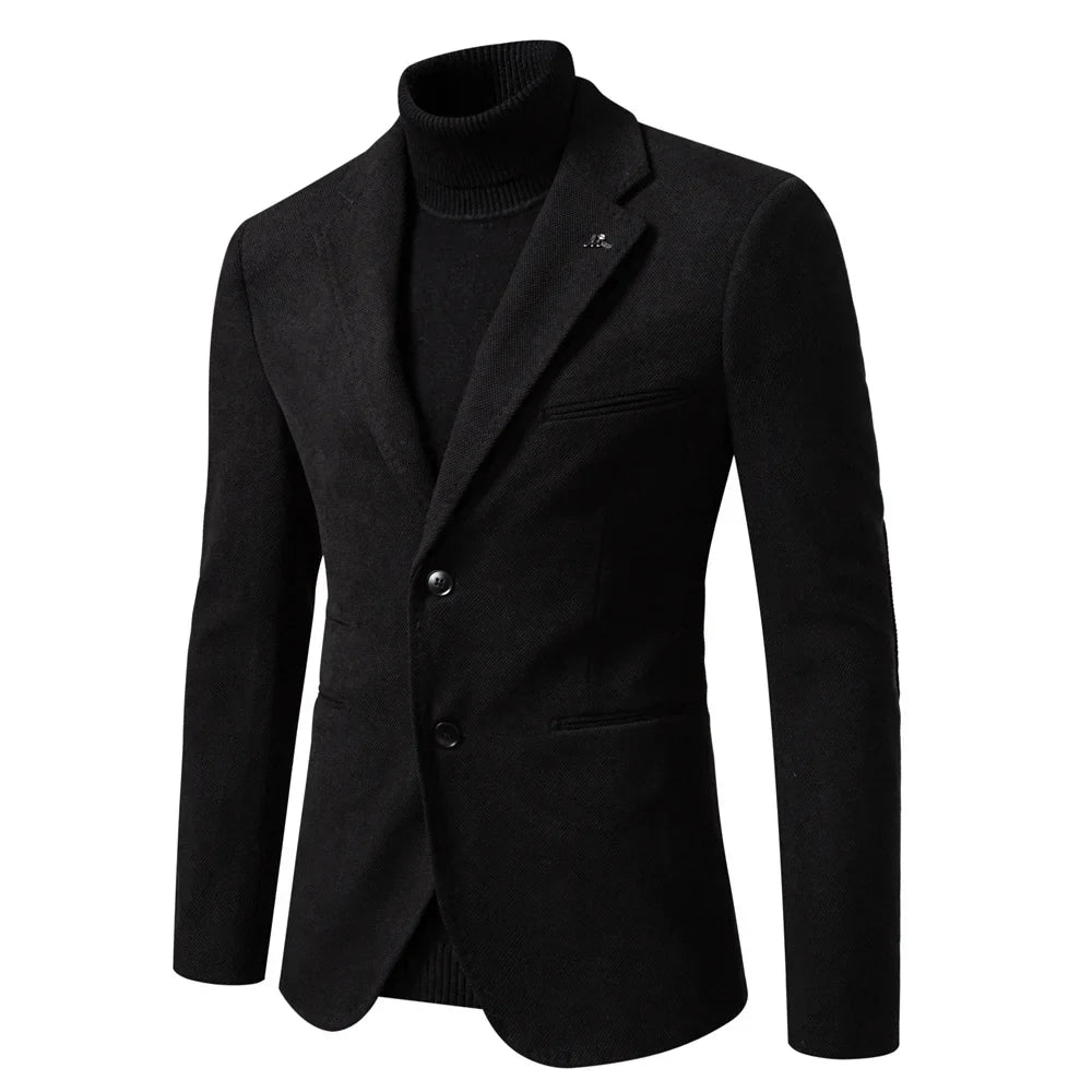 James Slim Fit Mens Blazer Single Breasted Brown Jacket For Business Casual Versatile Wardrobe Essential