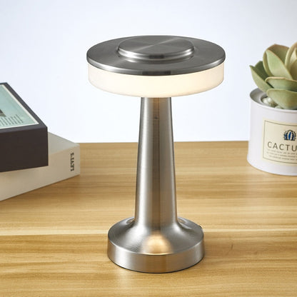 Lumey Retro Table Lamp With Touch Function For Living Room And Office Chrome Finish Elegant Modern Lighting