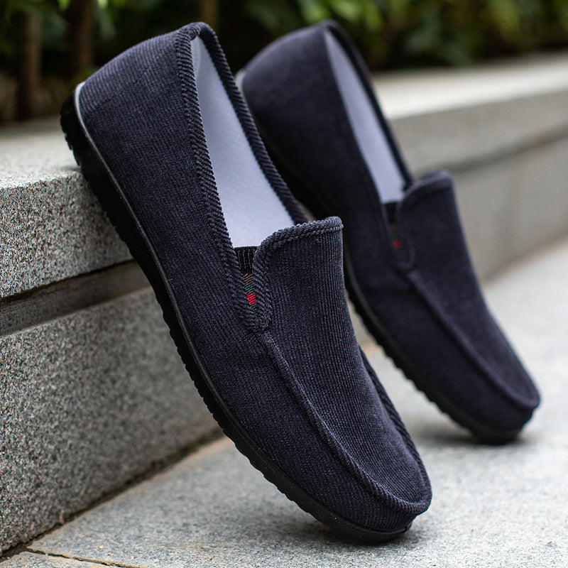 Corduroy Loafers for Men with Non-Slip Sole - Comfortable and Durable
