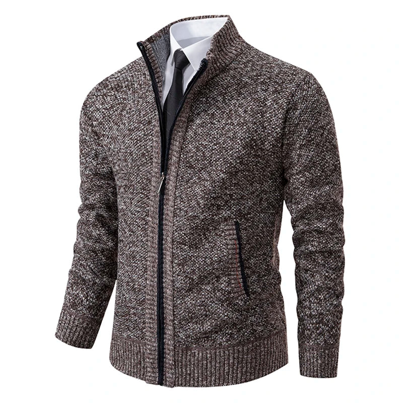 TrendAura Men's Fleece Vest Slim Fit Stand Collar Zipper Soft Warm Layering Outerwear