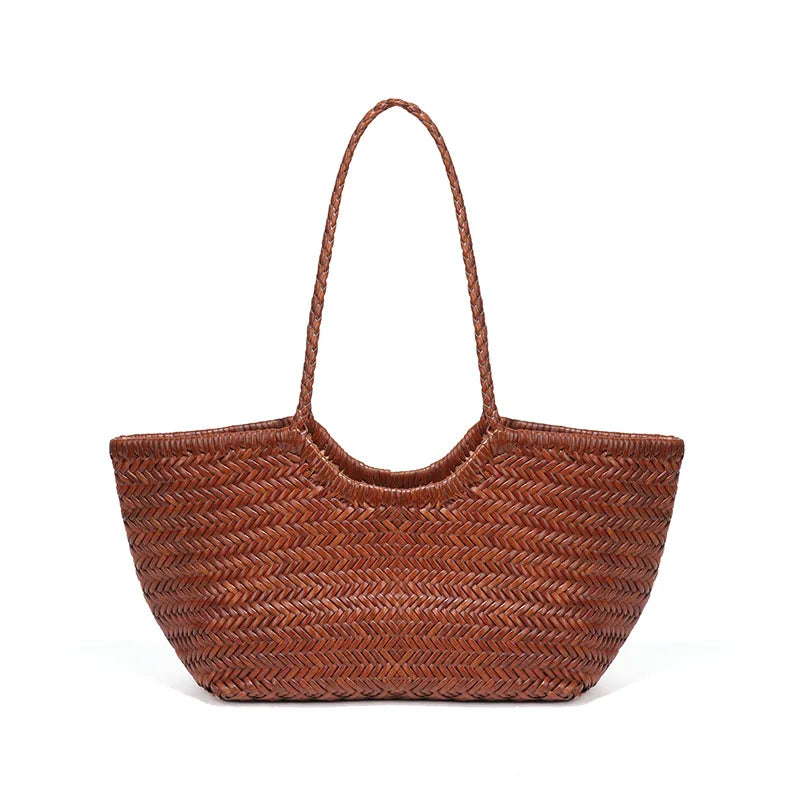 TrendAura Kathy Woven Tote Bag - Spacious Straw Beach Tote With Durable Structure