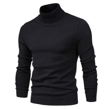 TrendAura Mens Cashmere Turtleneck Sweater Slim Fit Rib Knit Long Sleeve Warm And Stylish