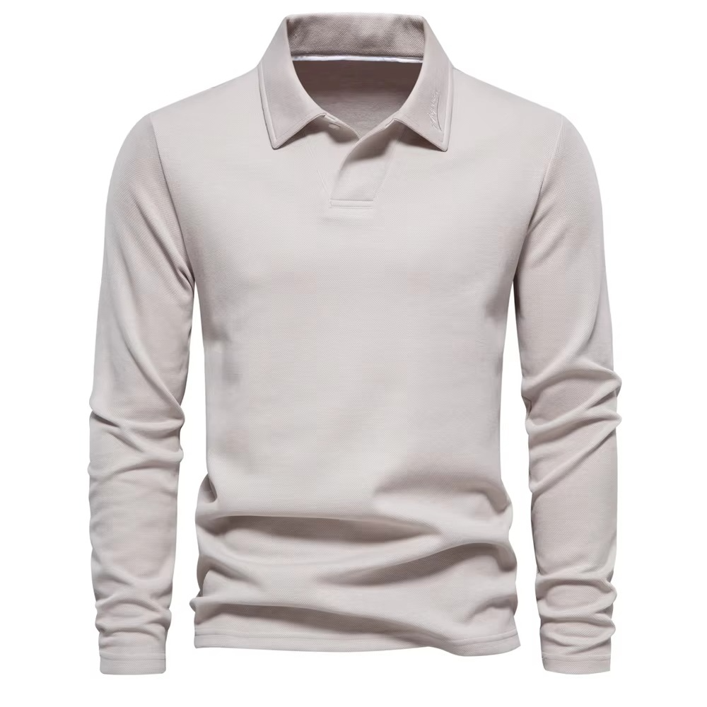 TrendAura Men's Embroidered Polo Shirt With Turn Down Collar For Polished Casual Golf Style