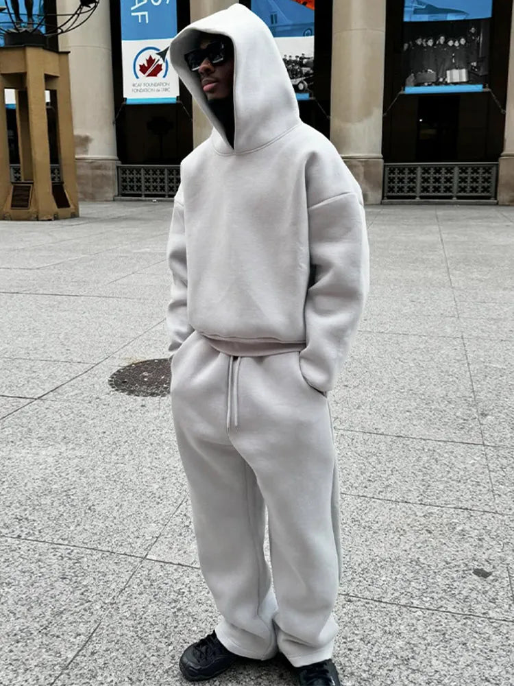 Neel Oversized Tracksuit for Men Ultimate Comfort Hooded Set With Loose Joggers For Everyday Casual Style