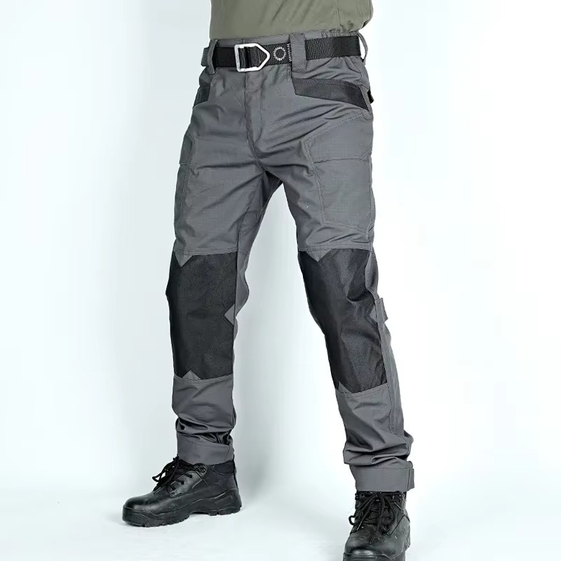 TrendAura Men's Tactical Cargo Pants Waterproof Multi Pocket Wear Resistant Outdoor Training Trousers
