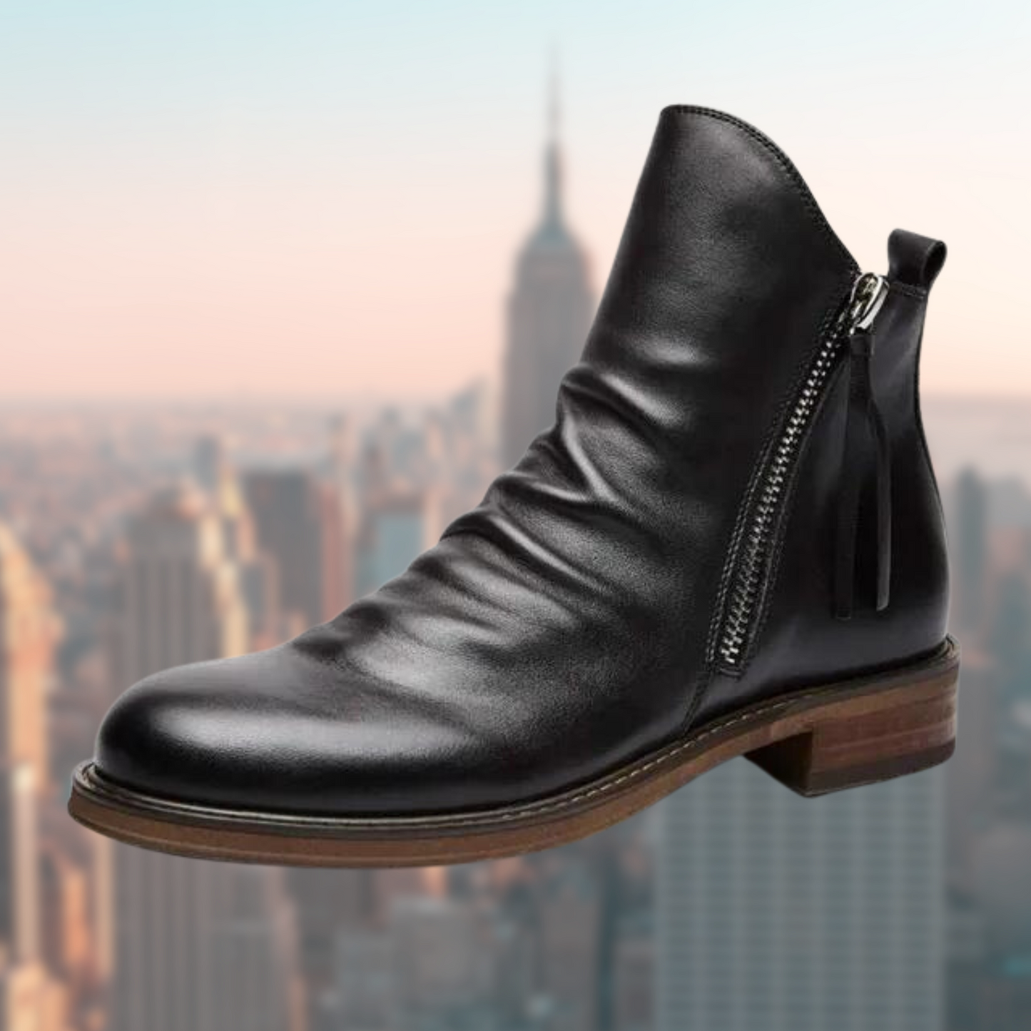 Womens Leather Boots With Non Slip Sole And Elegant Design Durable Classic Comfort