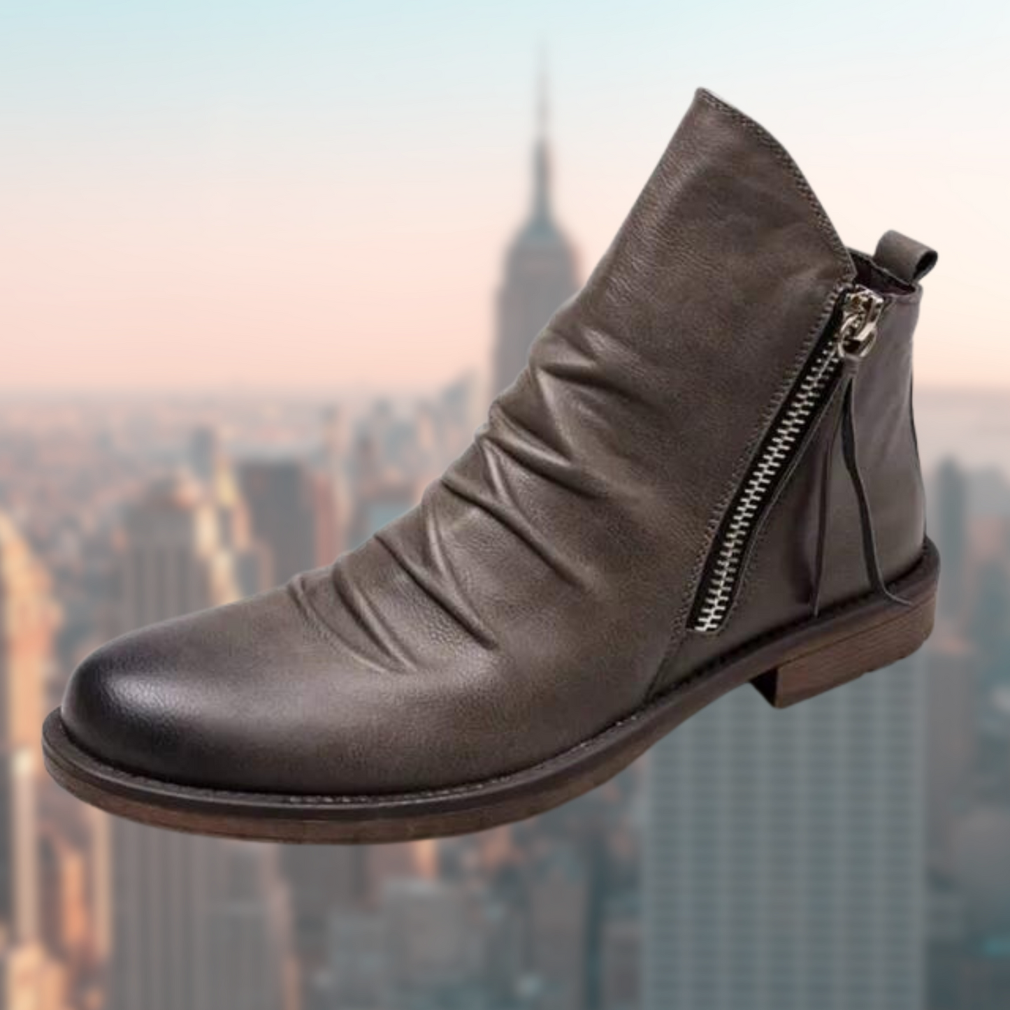 Womens Leather Boots With Non Slip Sole And Elegant Design Durable Classic Comfort
