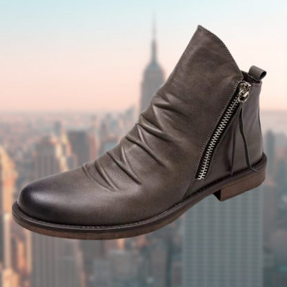 Womens Leather Boots With Non Slip Sole And Elegant Design Durable Classic Comfort
