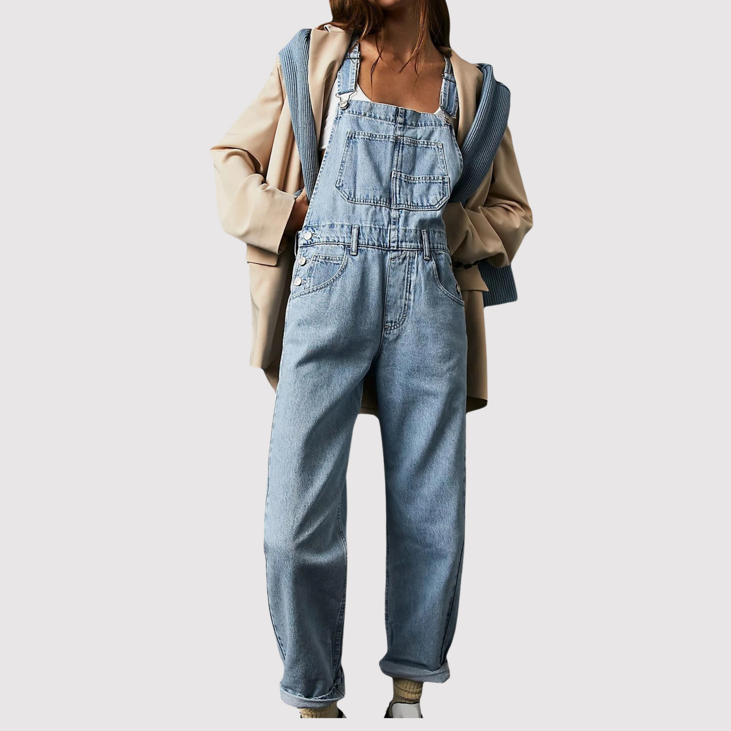 Kareena Denim Overalls For Women Durable Comfort Casual Trendy Fit Versatile Wardrobe Essential
