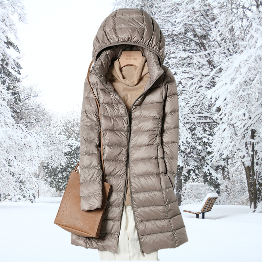 Eloura-Moda | Ultra-light down jacket with hood