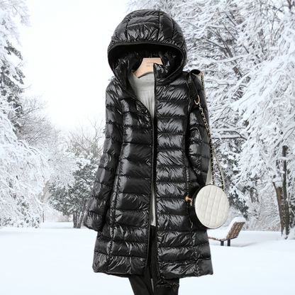 Eloura-Moda | Ultra-light down jacket with hood