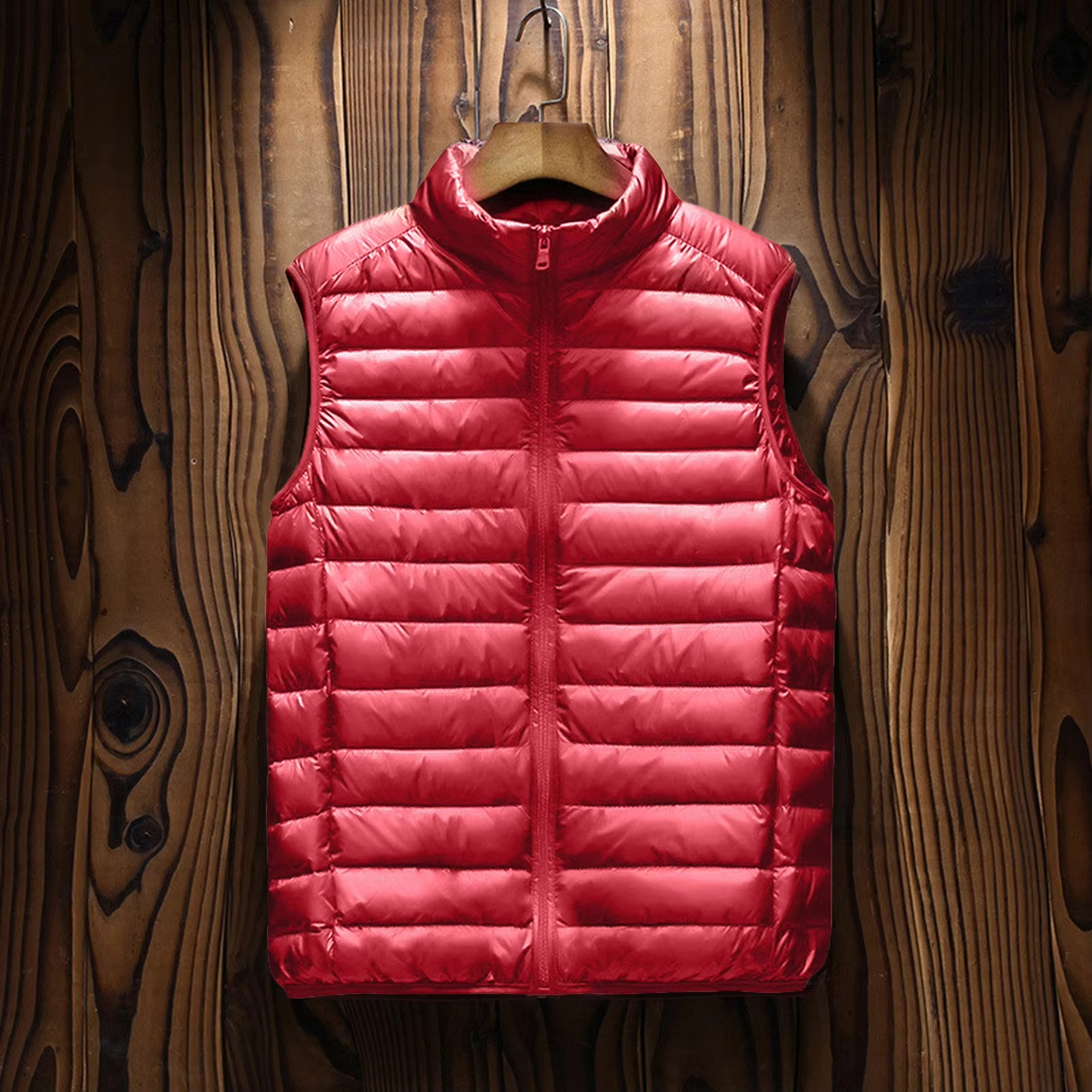 Men's Padded V-Neck Vest With Pockets - Solid Color Warm Waistcoat For Casual Office Wear