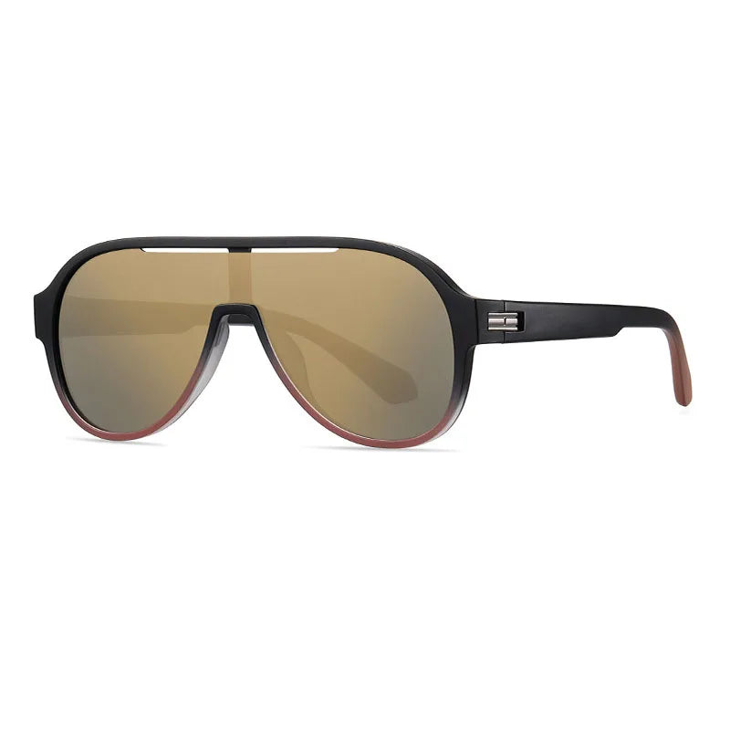 Maverik Jetliner Polarized Mirror Sunglasses Blue TR90 Frame For Men Road Tuned Lens Curve UV Protection