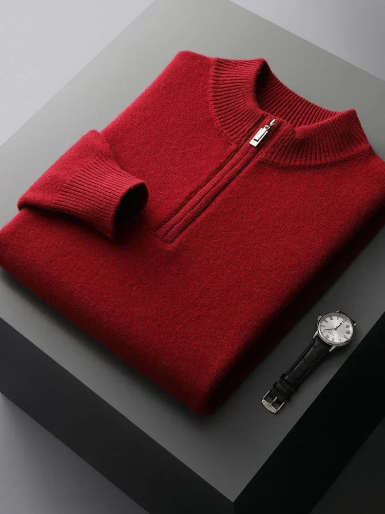 Morris Cashmere Zip Up Sweater For Men Luxurious Warmth Premium Blend Everyday Comfort