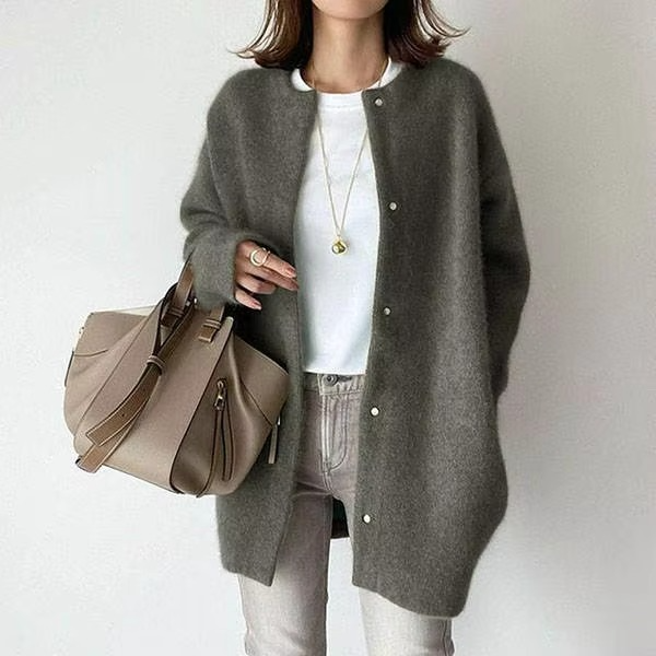 Autumn Vintage Single Breasted Knit Cardigan for Women