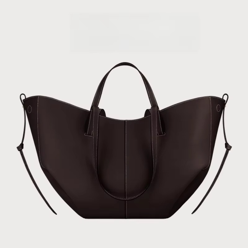 TrendAura Women's Leather Tote Bag With Winged Design And Large Capacity - Elegant Practical Workday Companion