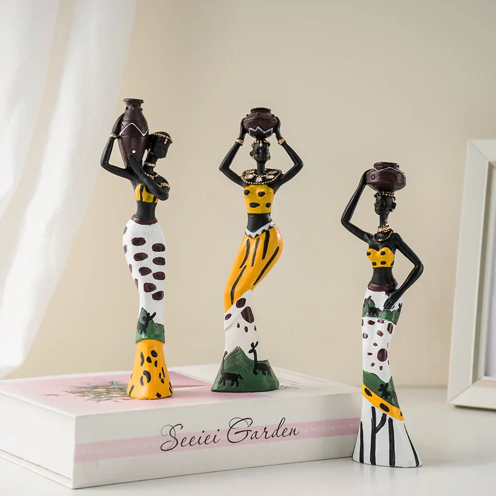 Ethnic Handcrafted Resin Figurine Set - TrendAura