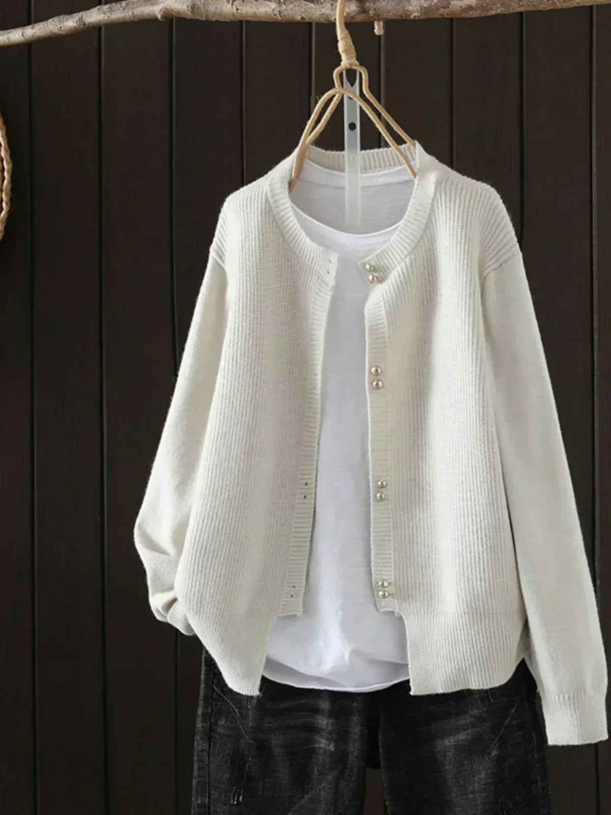 Women's Knit Cardigan with Cozy Feel and Breathable Design