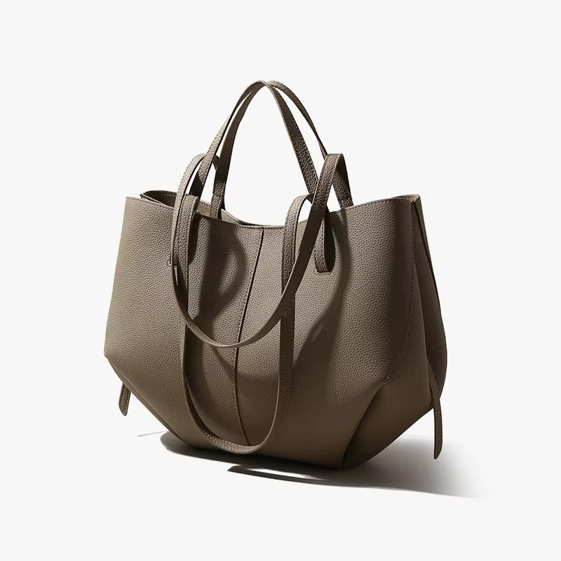 TrendAura Premium Cow Leather Large Capacity Shoulder Tote Bag For Women - Elegant Style Meets Everyday Function