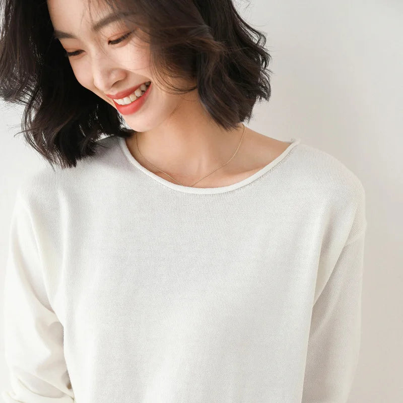 Women's sweater made of solid knit | Long sleeves