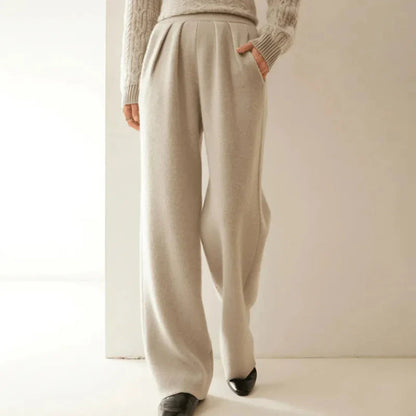 Sabina Cashmere Wide-Leg Pants