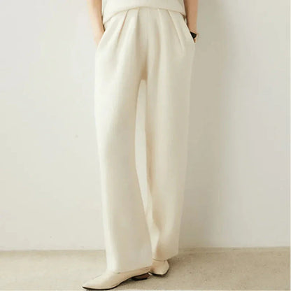 Sabina Cashmere Wide-Leg Pants
