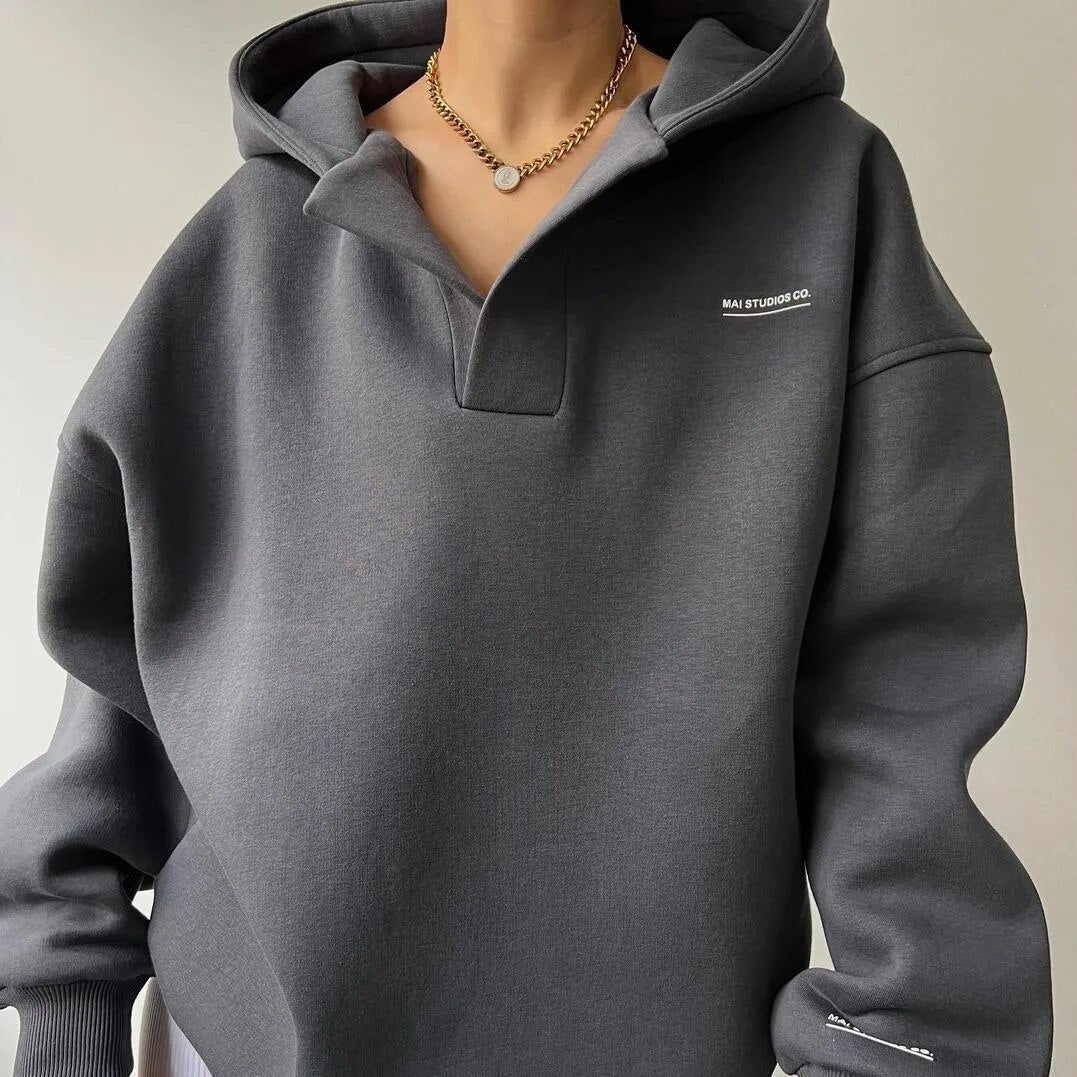 Morgan Comfortable Women's Oversized Hoodie With Dropped Shoulders For Cozy Lounge Wear