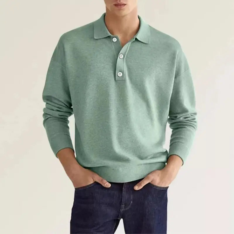 Grant Estate Wool Polo Shirt for Men by TrendAura Wool Cotton Blend Soft Breathable Classic Lapel Collar