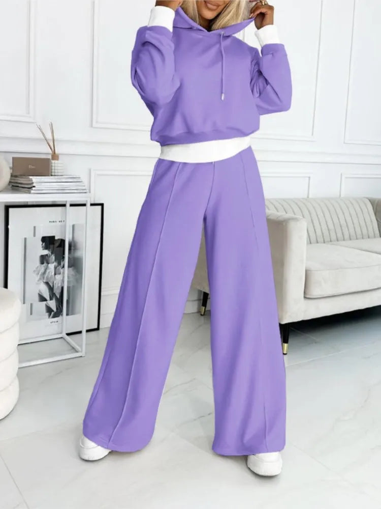 Women’s Casual Tracksuit Set | Hooded Top and Drawstring Trousers