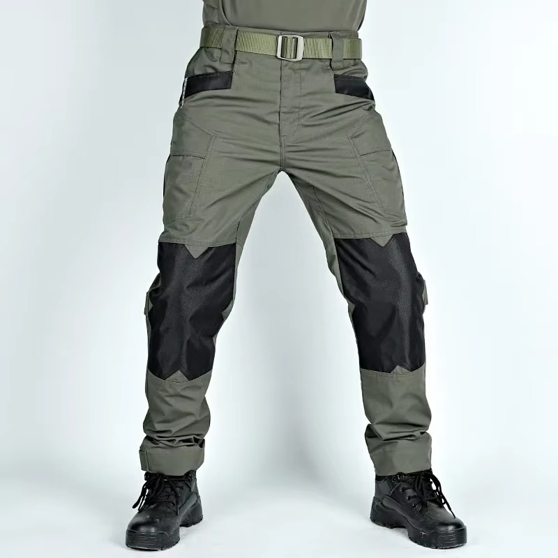 TrendAura Men's Tactical Cargo Pants Waterproof Multi Pocket Wear Resistant Outdoor Training Trousers